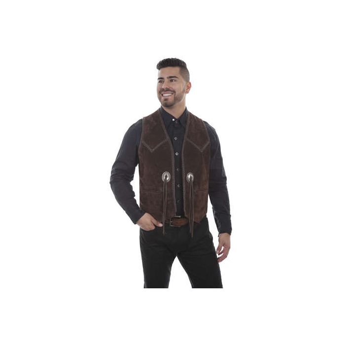 ジャケット・アウター leather fur studs concho knit vest HANDLACED CONCHO VEST • 1014 - Vests - Mens Apparel