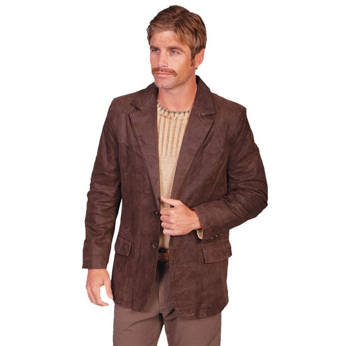 Leather best sale western blazer