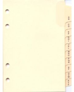 4RNG A-Z DIV TAB 3 1/4X4 3/4 • 84TAB